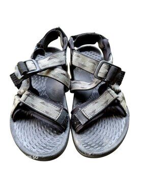 Teva Boys Adjustable Sandals With Straps Black/Gray Size 5 Durable Outdoor Footw